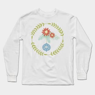 Retro Floral Ornament Long Sleeve T-Shirt